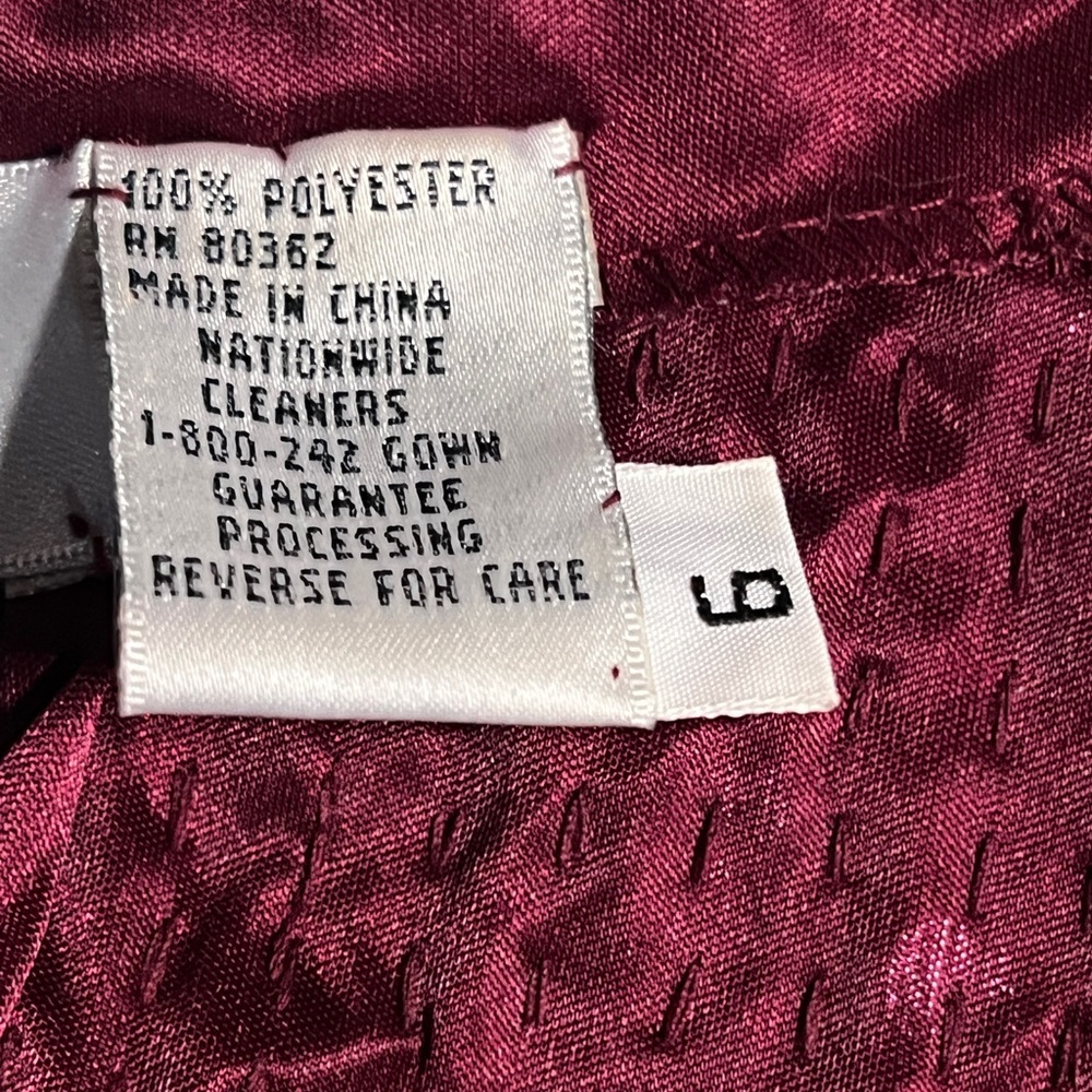 NITELINE DELLA ROUFOGALI‎ Vintage Sequin Halter Dress Burgundy Magenta Size 6 - Picture 4 of 7